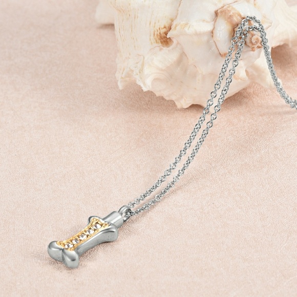 Jewelry - SOLD****Dog bone cremation urn necklace